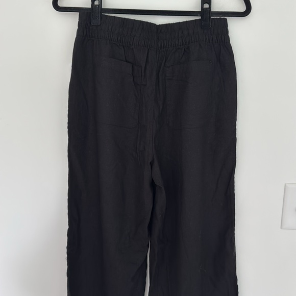 Old Navy NWT Black Wide Leg Linen Blend Pants - Size S Tall - Picture 6 of 8